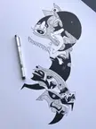 Current work in progress, ink on paper