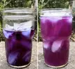 Blueberry lavender tea topped w/ sparkling lemonade