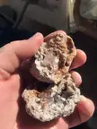Sunbathing amethyst geode, opened yesterday