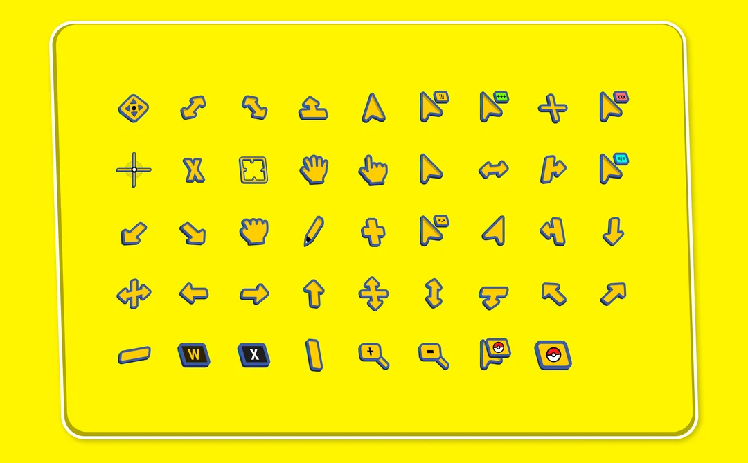 [OC] I created an opensource pokemon cursors for Linux (Link in comment ...