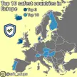 Top 10 safest countries in Europe 🛡 (@srb_maps)