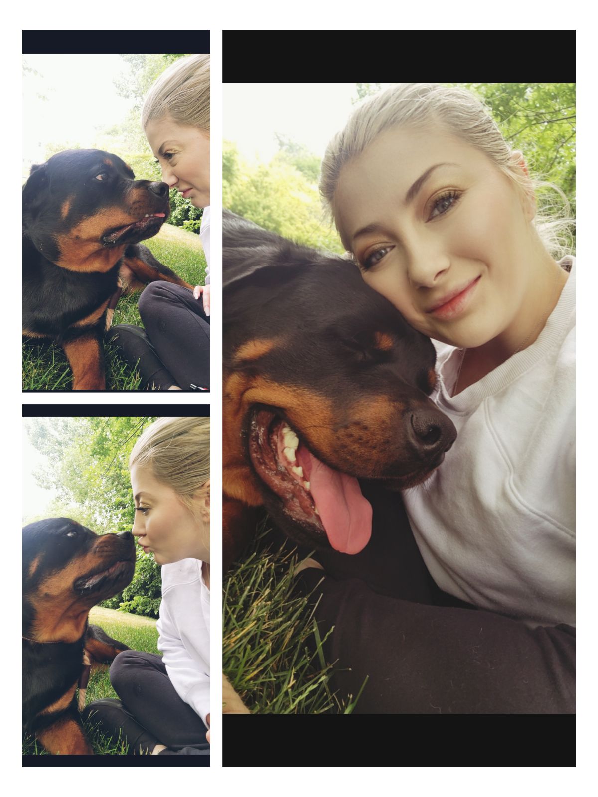 Apollo usually terrorizes his mom, rare moment of serenity for them