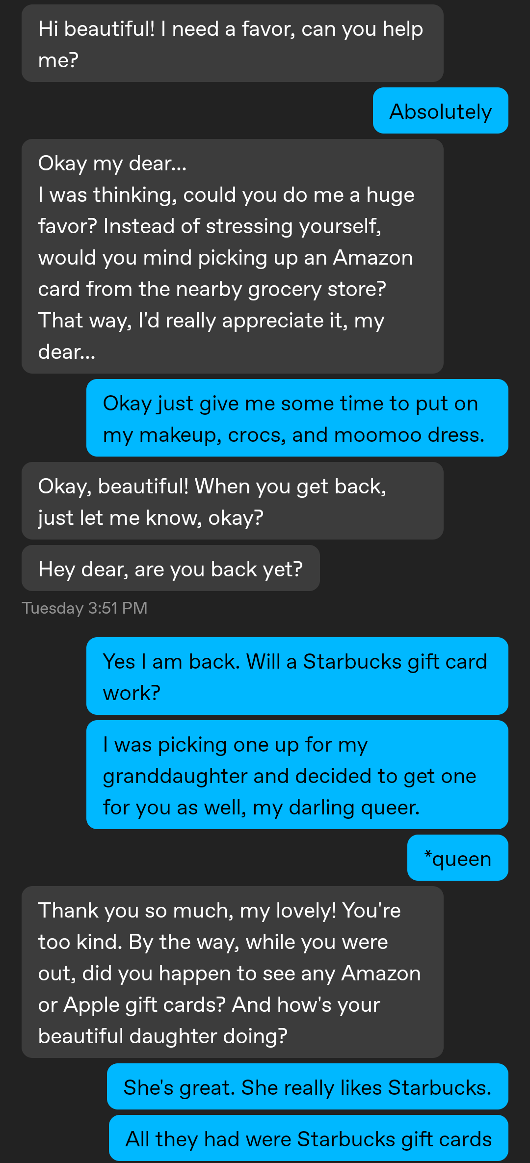Scambaiting an Elon Musk romance scammer via chat messages and profile pictures