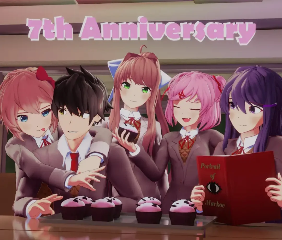 Seven Years of DDLC! (Art by: E-bros Animations) | Scrolller