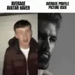 imagine having an avatar. this meme was made by profile picture gang