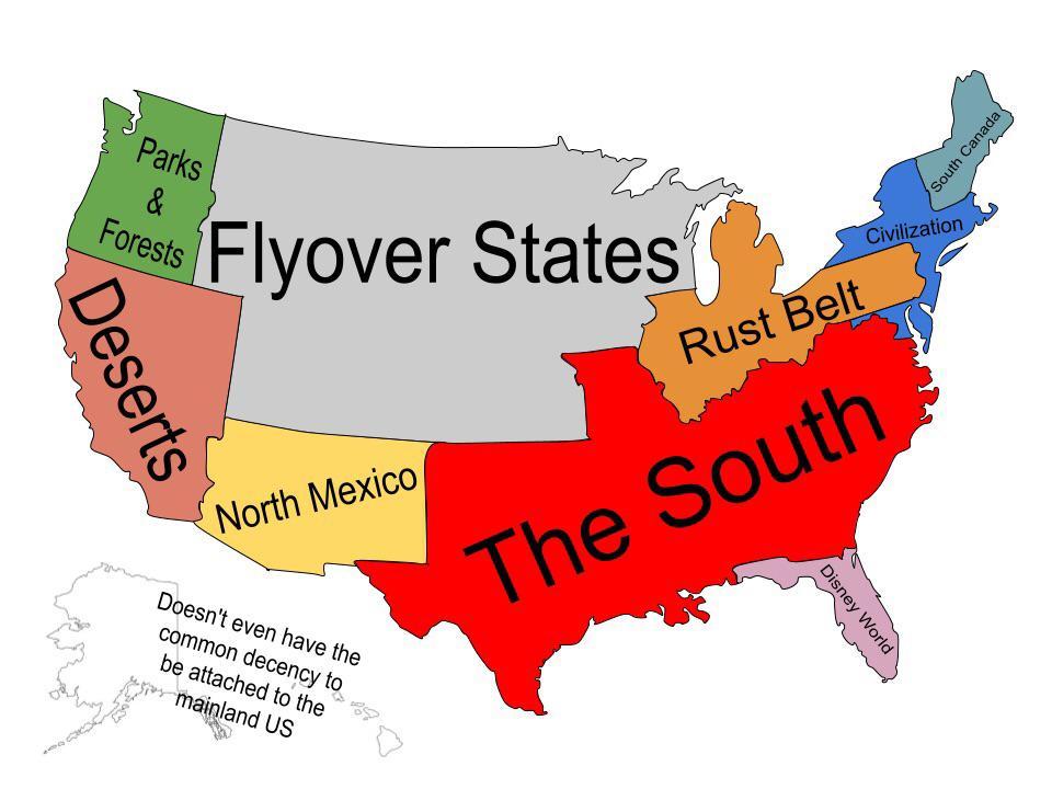 An Accurate Map Of The Usa Rimaginarymaps