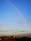 Moon inside a rainbow