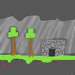 idea for an underground forest biome with alpha-era grass, structures, trees, and rejected features like rubies