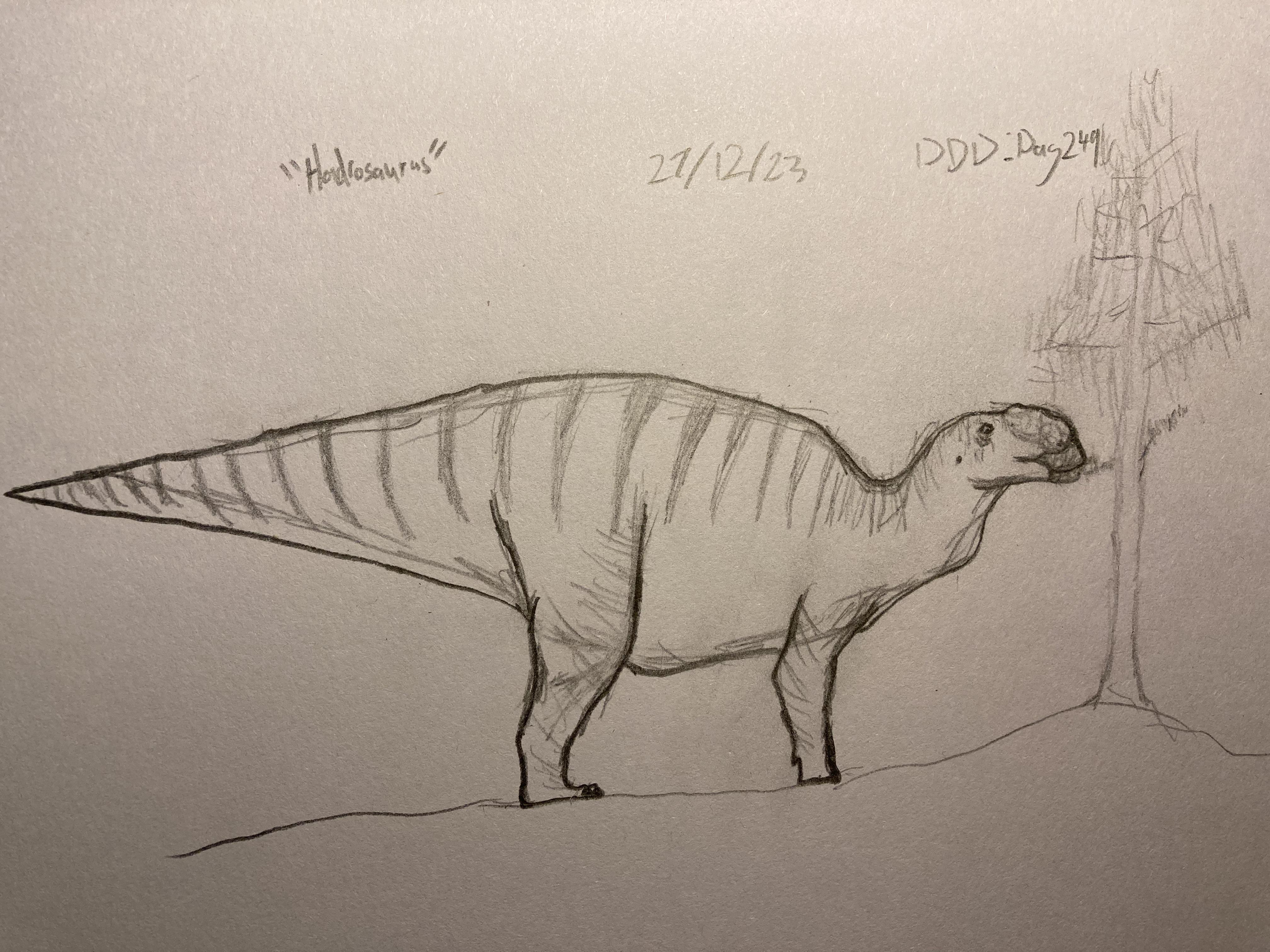 Daily Dinosaur Drawings: Day 249 (hadrosaurus) | Scrolller