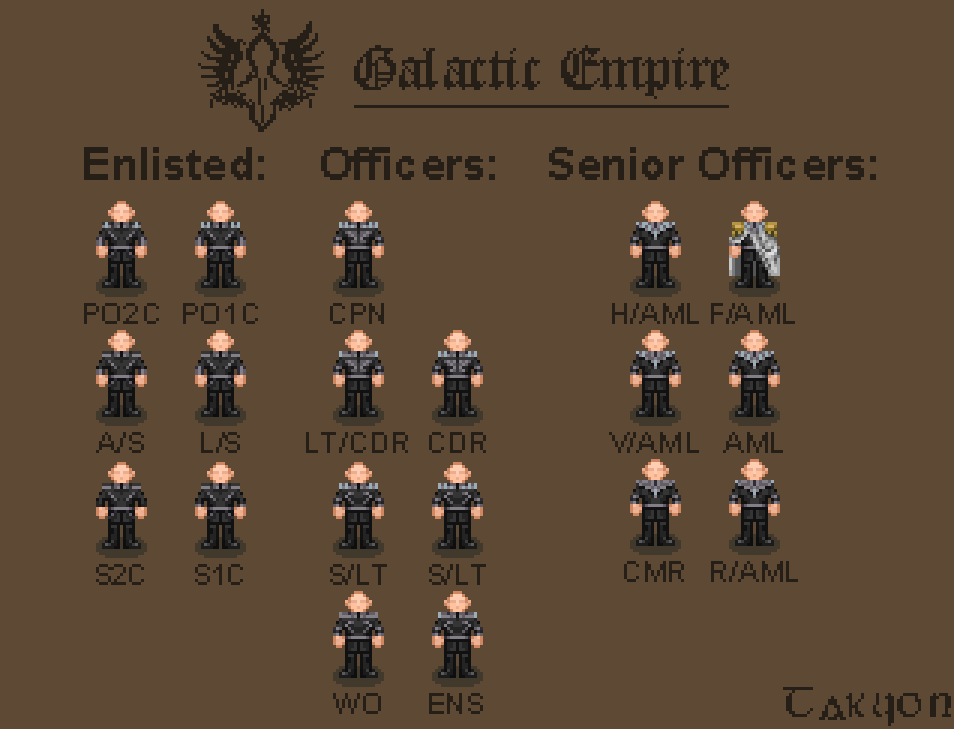 All ranks from the Galactic Empire in ss13 - from Legend of The ...