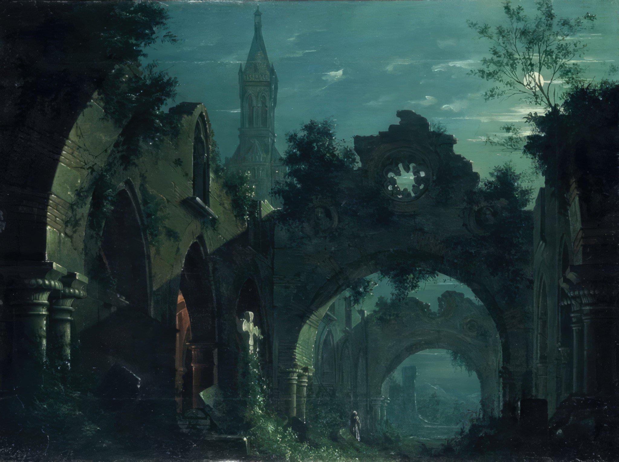 Antonio Basoli, Nocturne with Architecture, 1810 [2048x1529] | Scrolller
