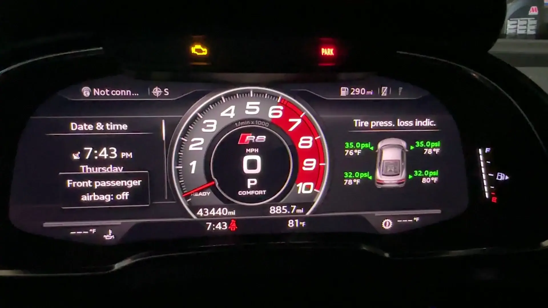 Audi R8 Heartbeat Easter Egg