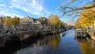 Autumn in Amsterdam in the Netherlands on a sunny November morning