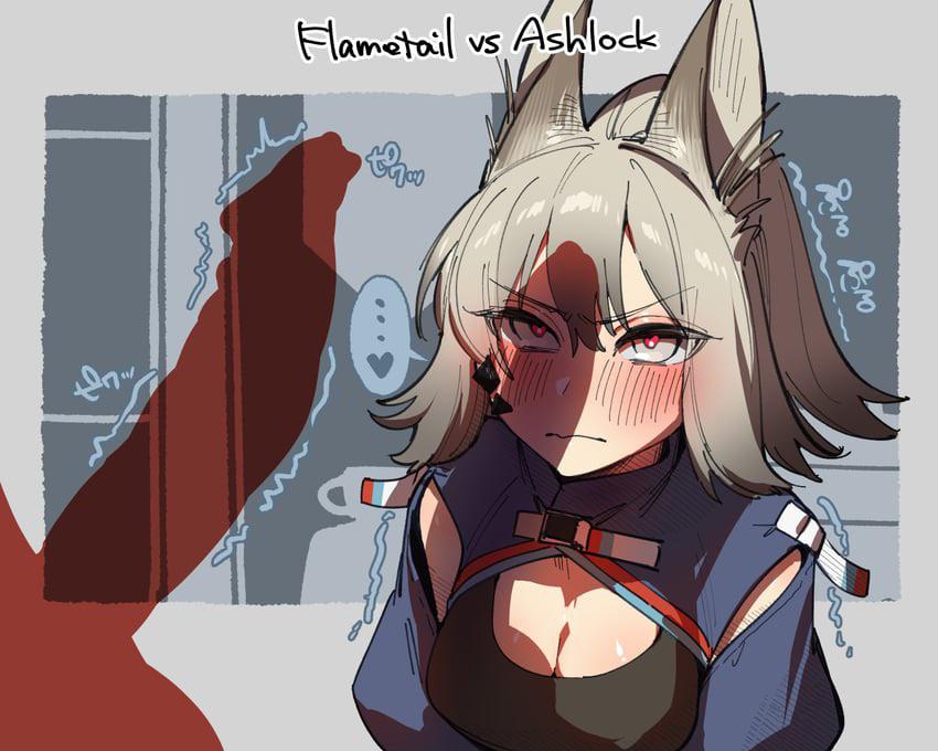 Futanari anime art featuring busty and muscular girls with animal ears and size difference penises.