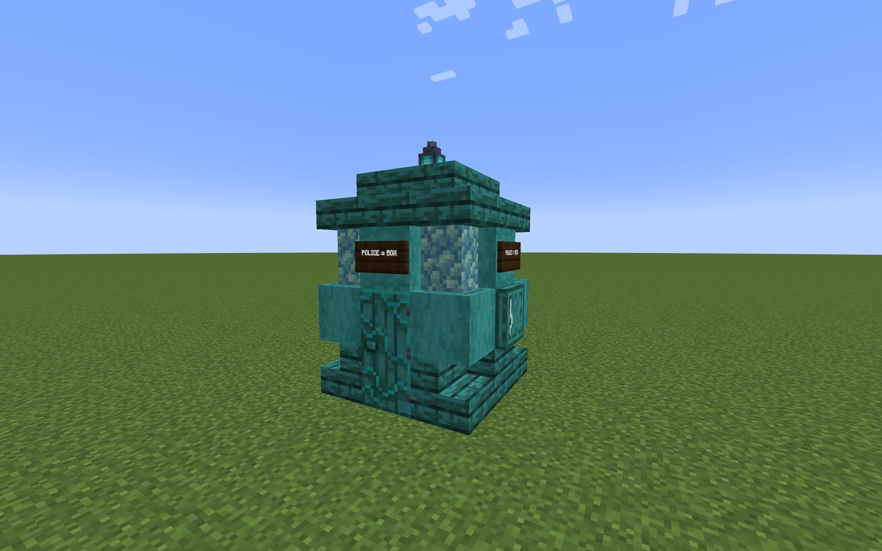 Minecraft TARDIS exterior | Scrolller