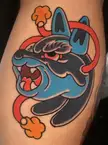 japanese lucario done by triguer tattoo from costa rica