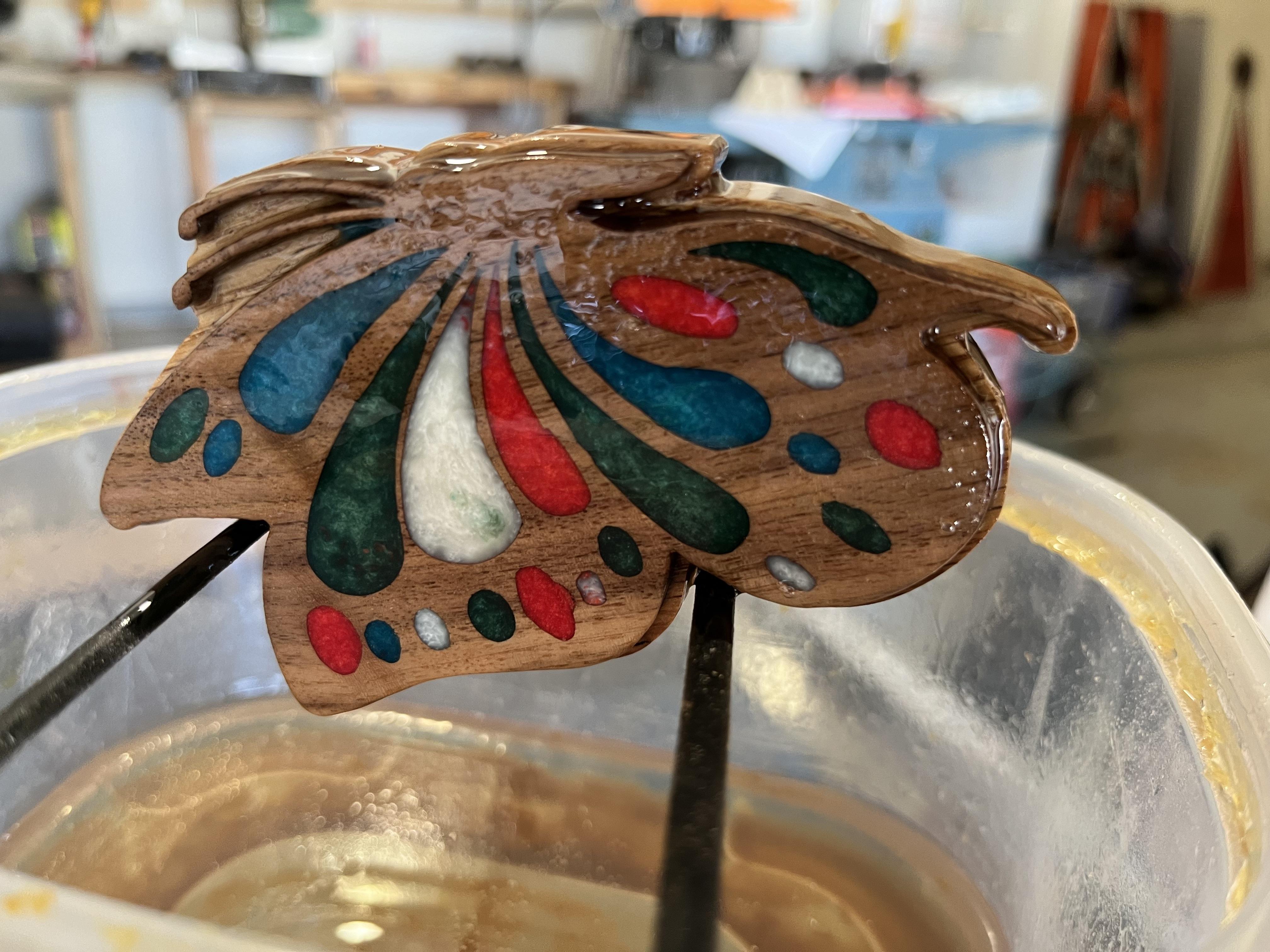 Butterfly baby rattle I made in my scrollsaw. | Scrolller
