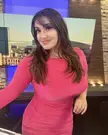 Busty news anchor