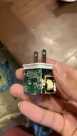 The inside of a charging cube