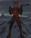my drawing of Garou in demon form.