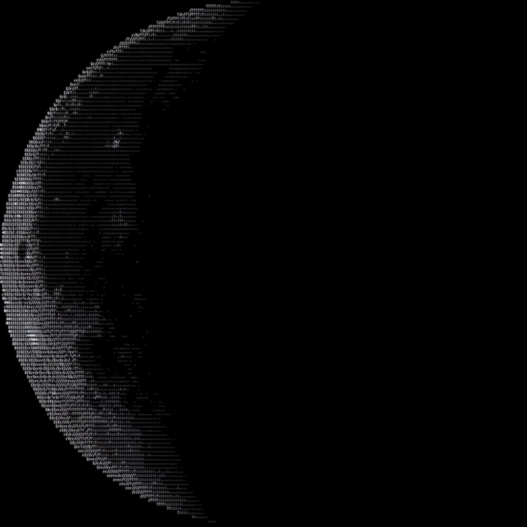Moon in ascii in blender