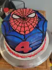 Made another Spiderman cake. Not my best Spiderman but it just about matched the pic of the cake they wanted. Minimal fondant used though.