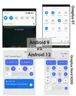 Comparing notification and quick settings style android 9 vs android 13. Which do you prefer? Old or new