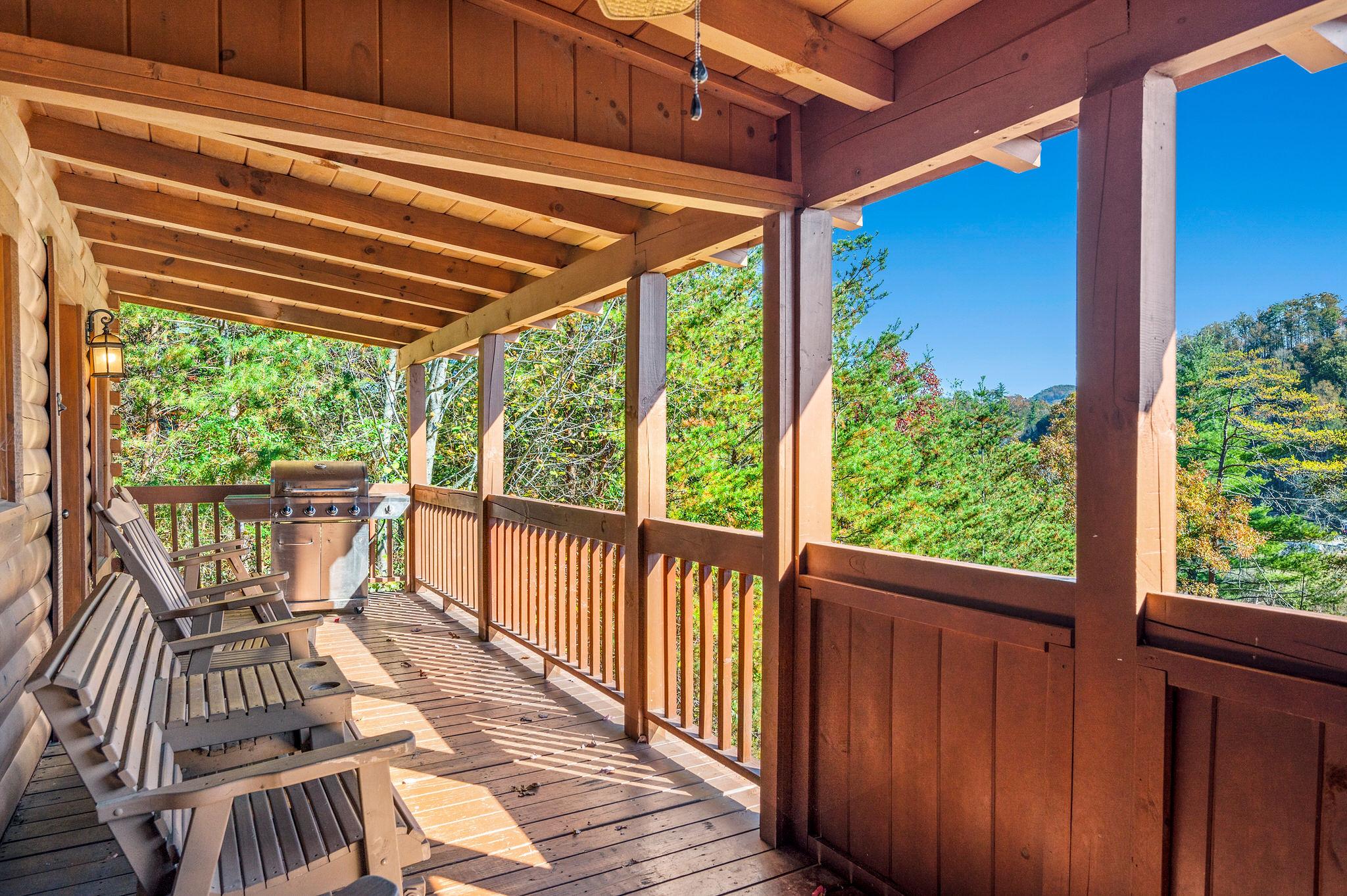 Back deck off our cabin