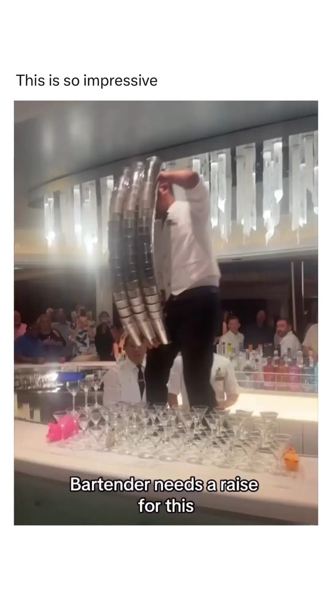 Bartender needs a raise for this.