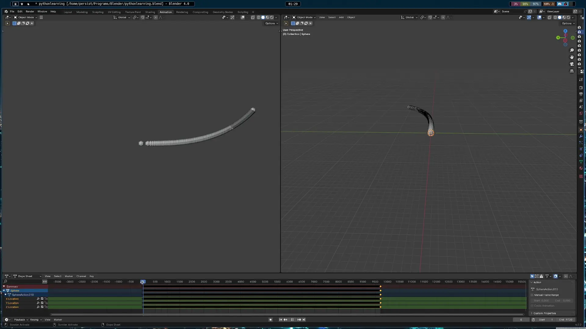 Basic Lowpoly Animation using bpy