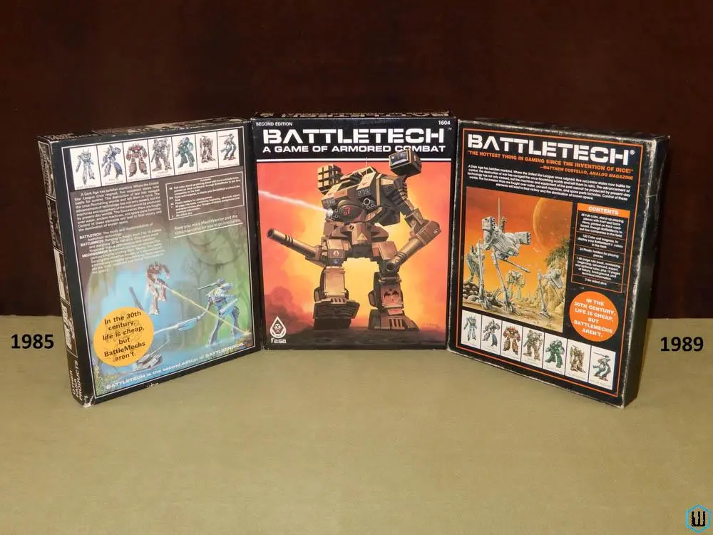 BATTLETECH 2nd Edition box set: 1985 and 1989 versions contrasted ...