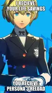 So someone said that Aigis looks like the "I recieve, you recieve" meme...