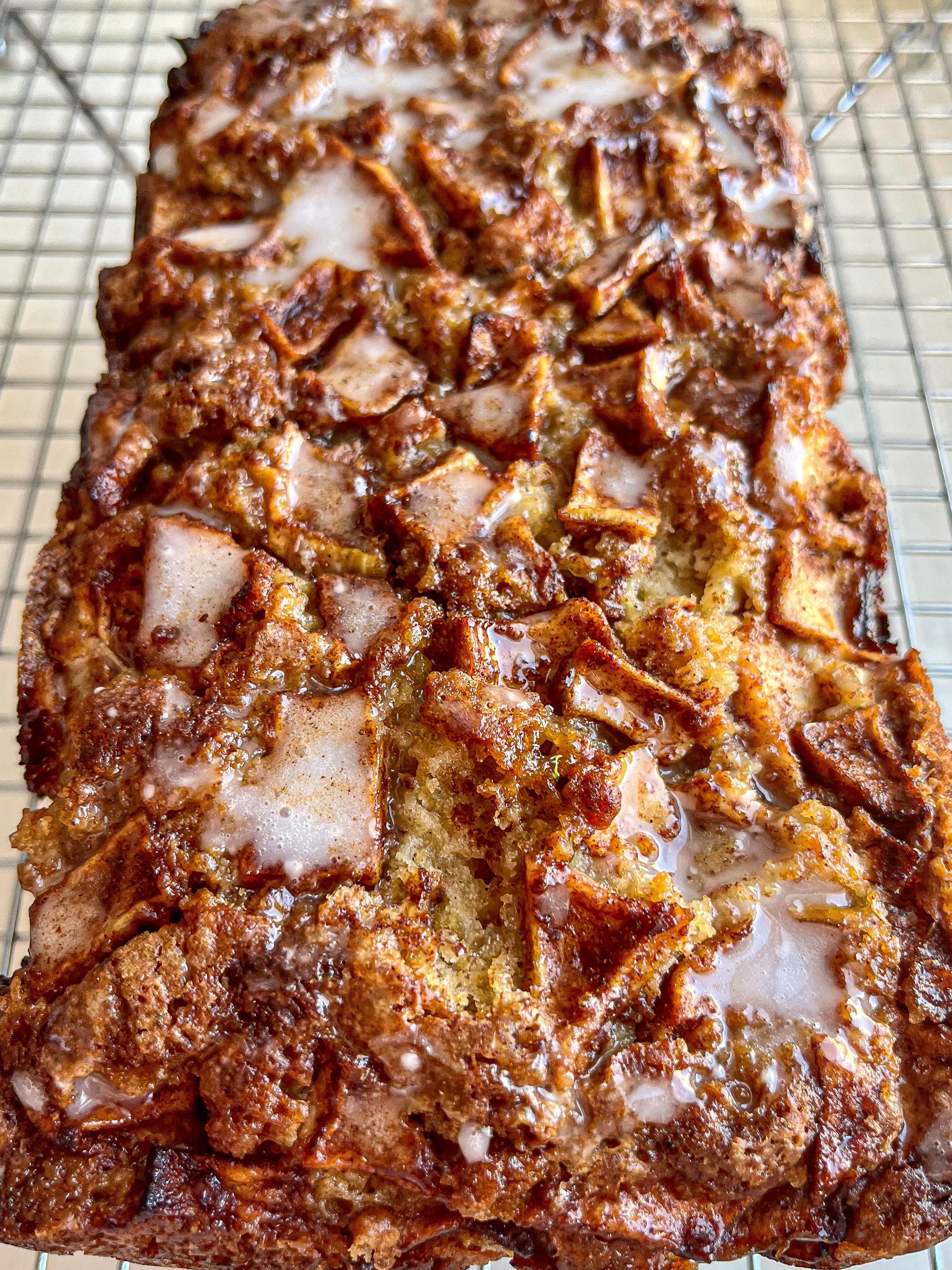 [OC] Homemade Amish apple fritter bread