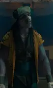 "I was expecting someone bigger" - a reference to the live show anime not being 8 foot plus tall?