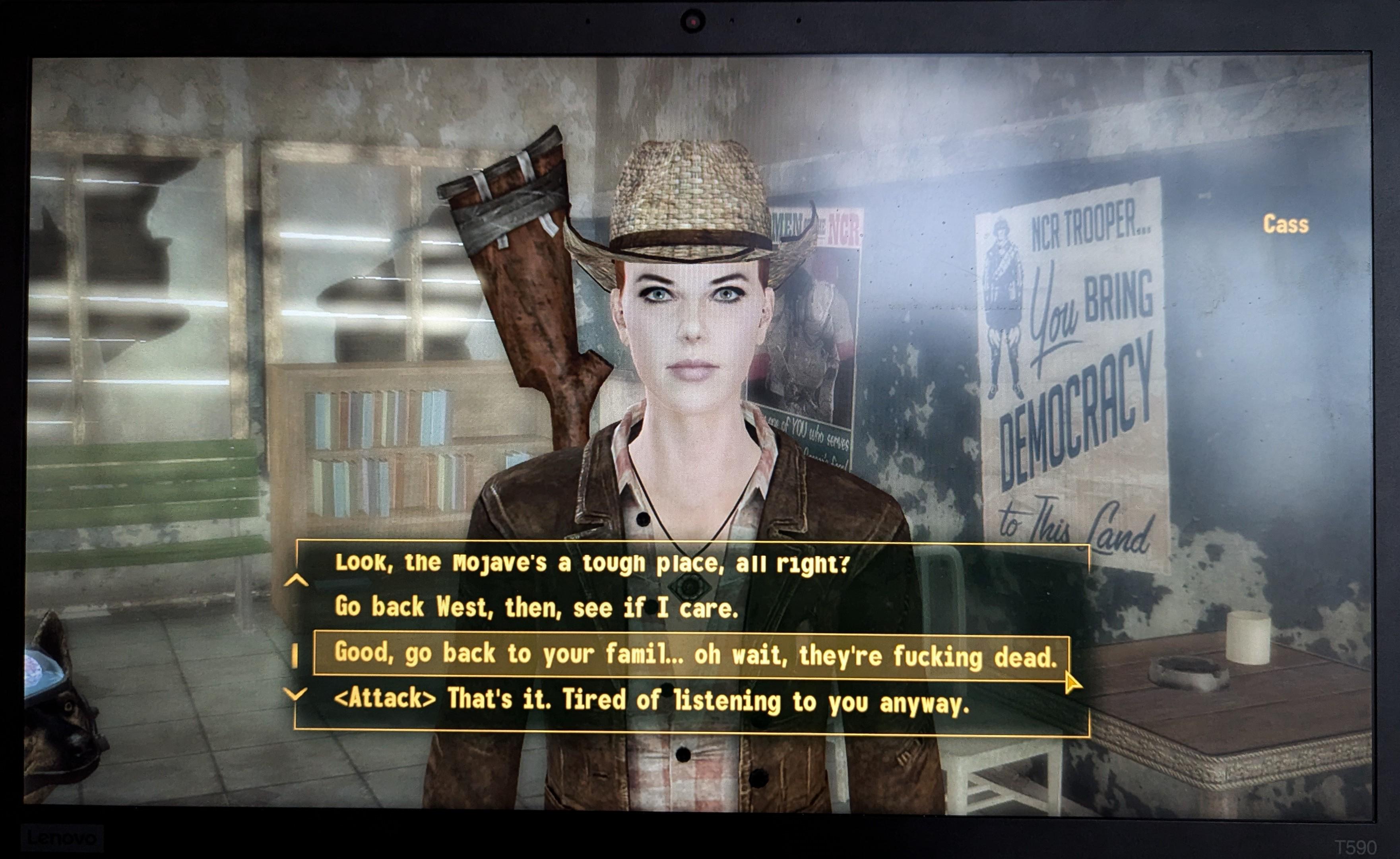 The writing in Fallout is one of the reason why I love this game ...