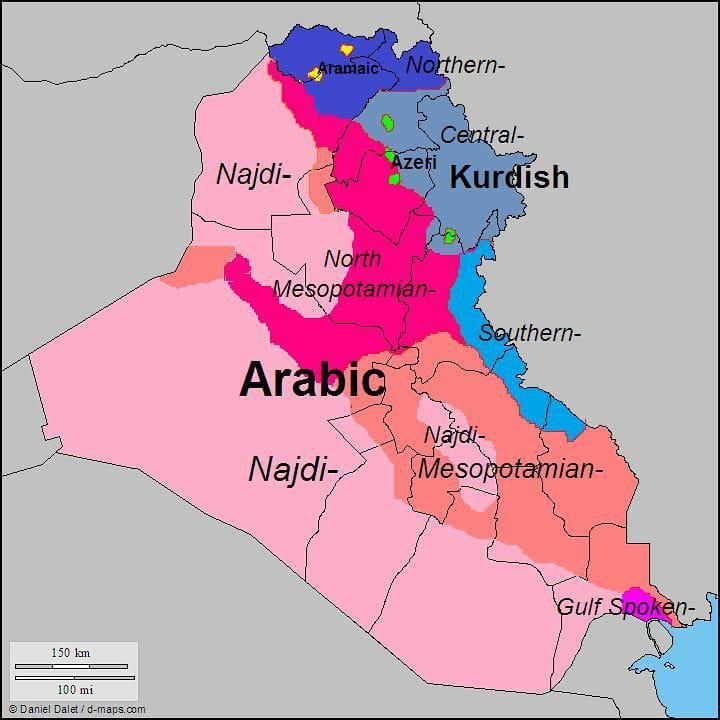 Language map of Iraq