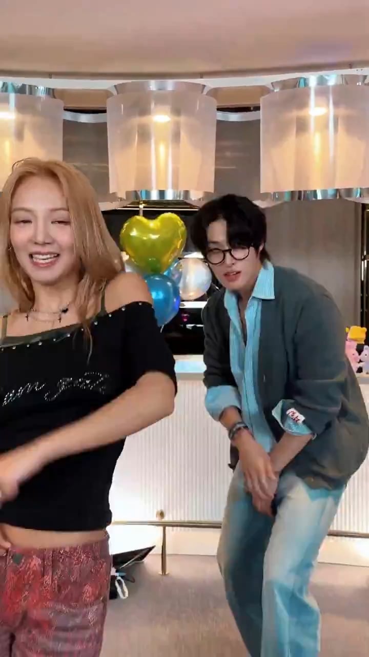 250715 Girls' Generation (SNSD) Hyoyeon (HYO) with ATEEZ Mingi - Lemon Drop Dance Challenge