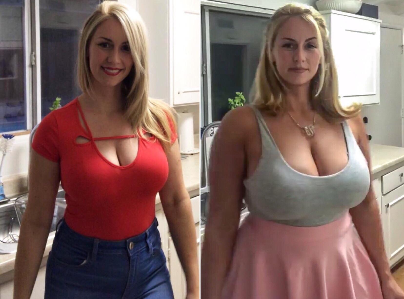 She grew big bigger boobs