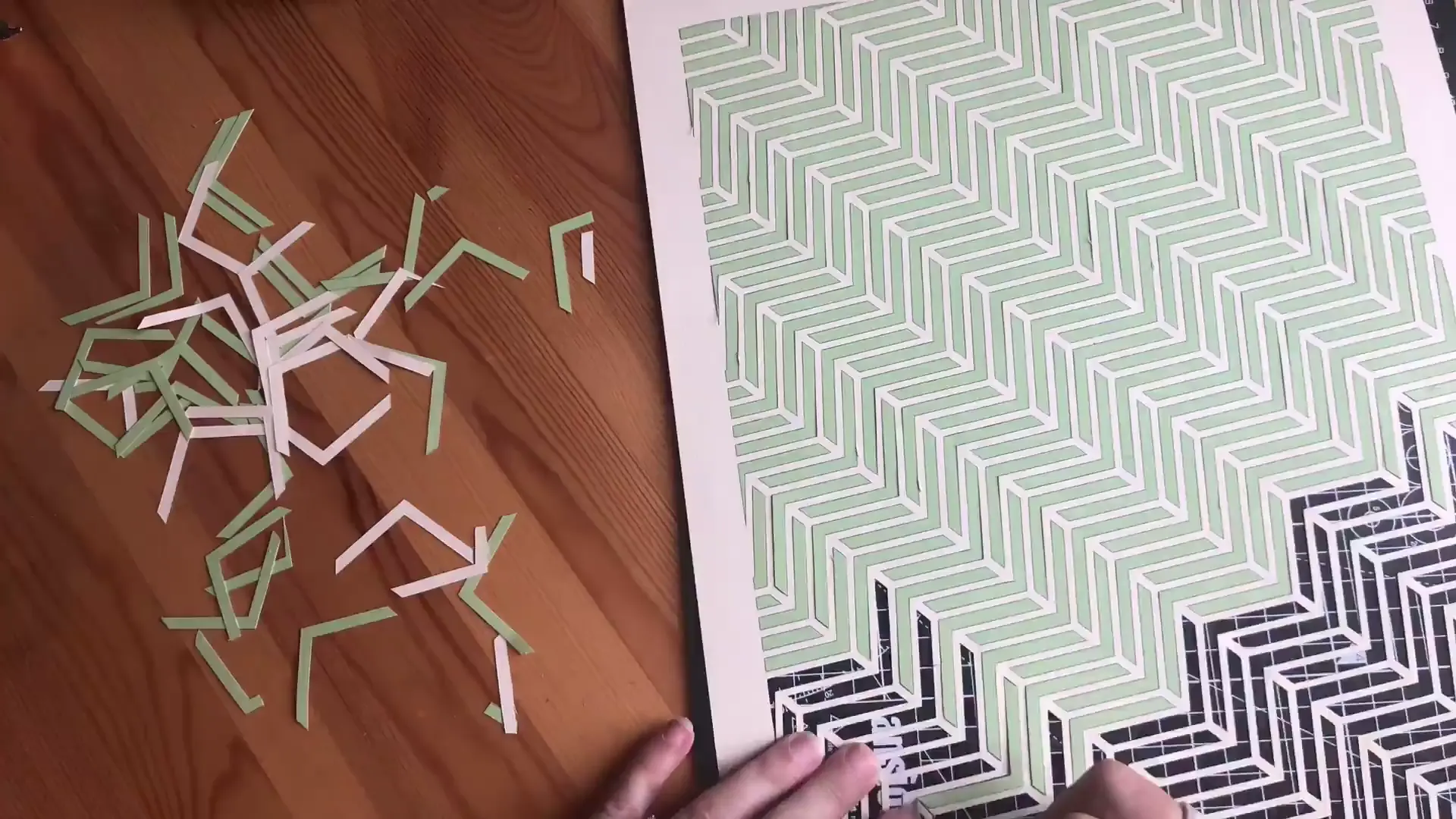 Been wanting to try an optical illusion cut for ages and finally got round to designing one. Easily the most satisfying paper cut I’ve ever done!