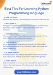 Best Tips For Learning Python Programming language