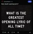 Best Arctic Monkeys opening lyric?