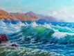 Big wave. My oil painting. Oil in canvas