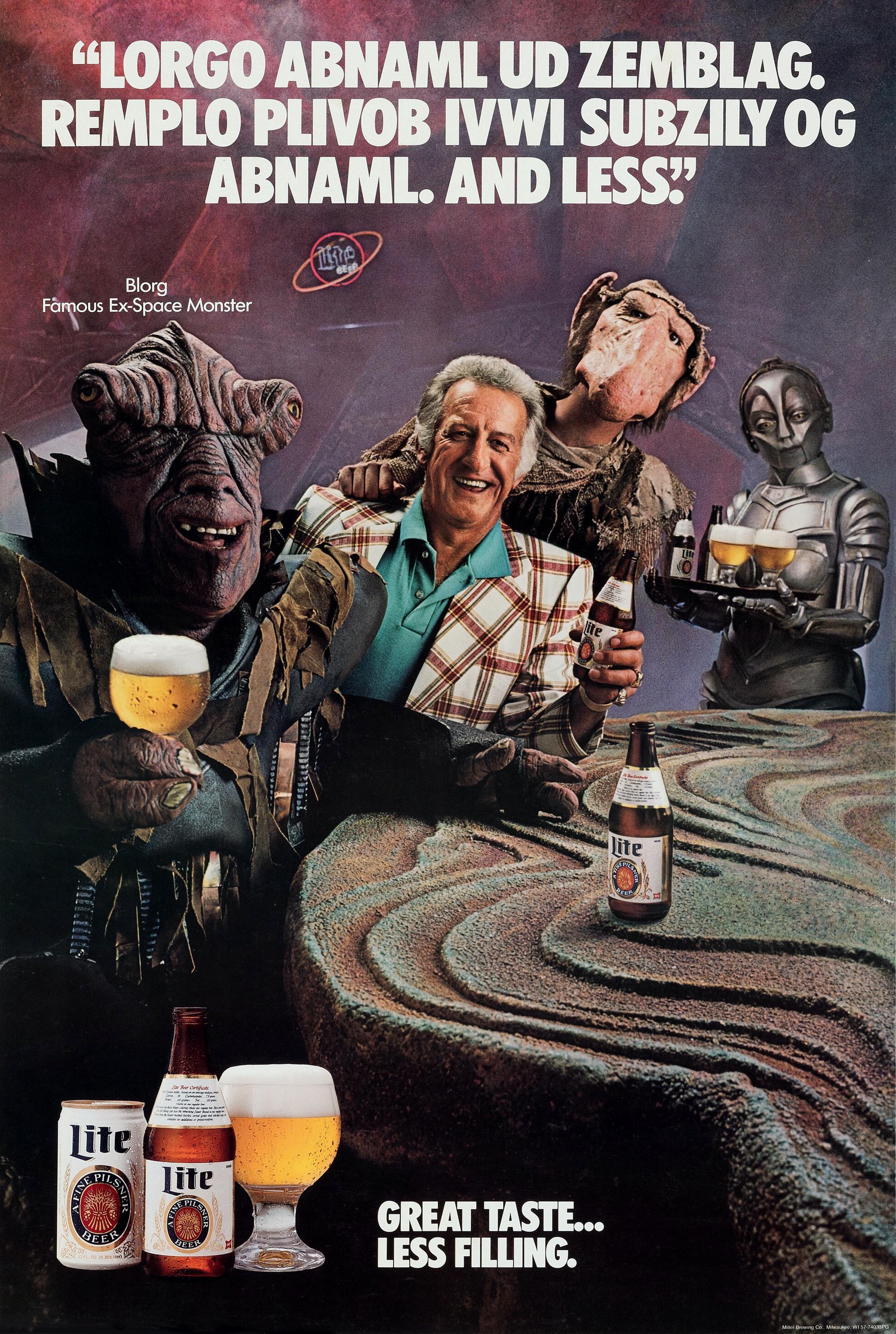 Blorg, Famous Ex-Space Monster for Miller Lite (1977) | Scrolller