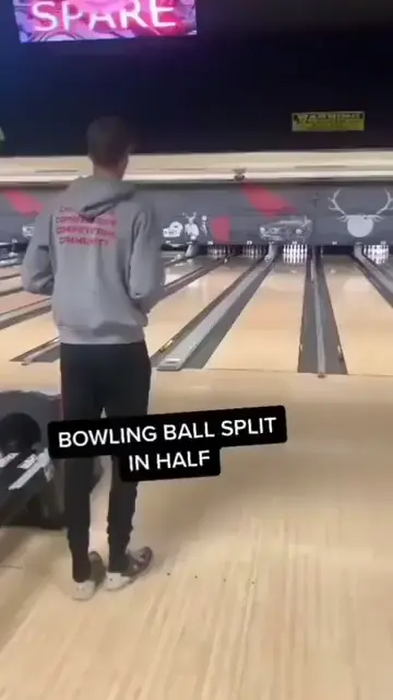 Bowling ball split in half.