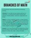 Branches of math