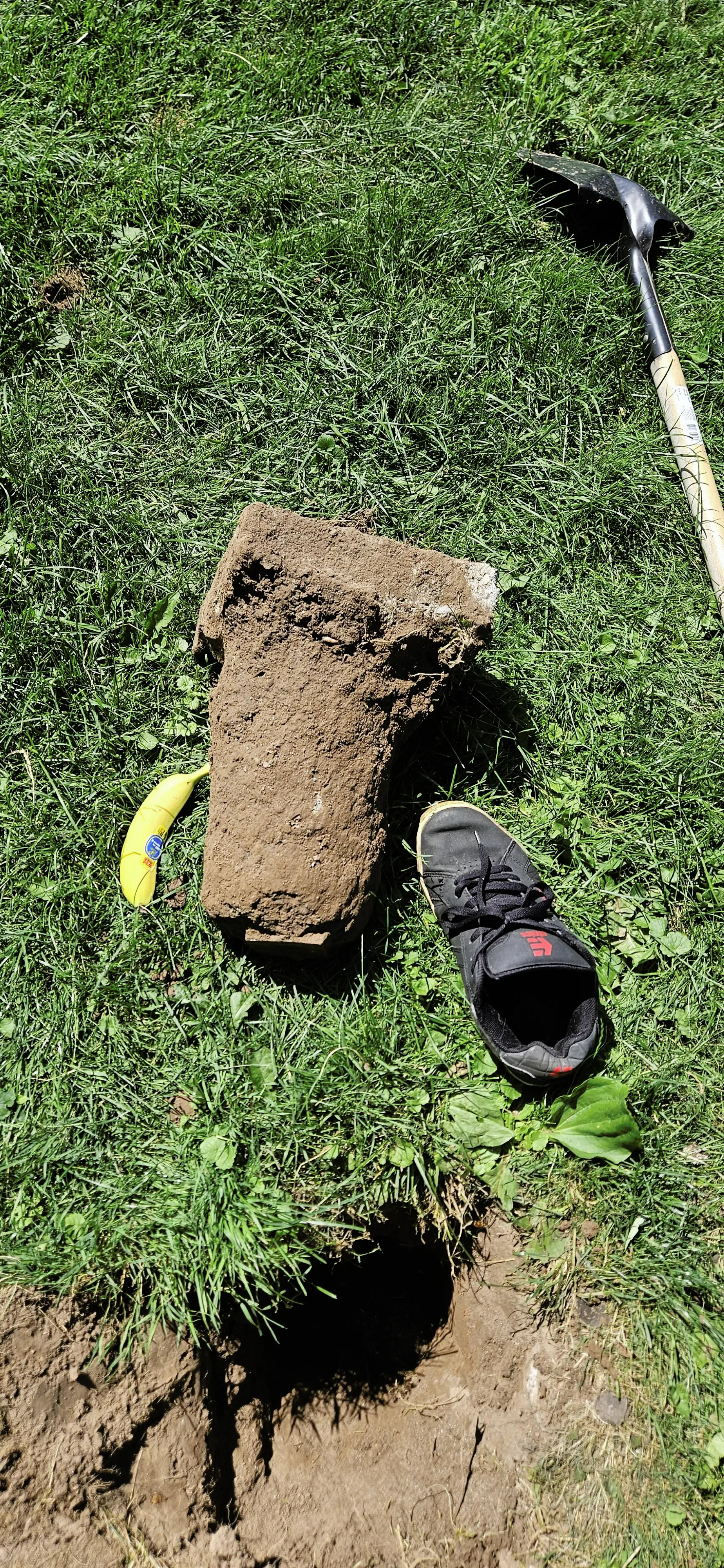 Buried concrete slab about 12