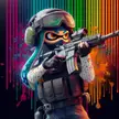 An inkling in Rainbow Six Siege (AI Image)