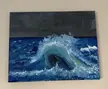 Wave, me, acrylic, 2023