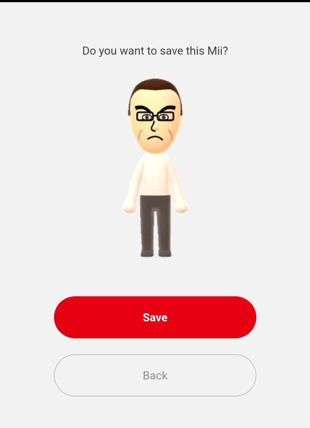 Tried to make an AVGN mii