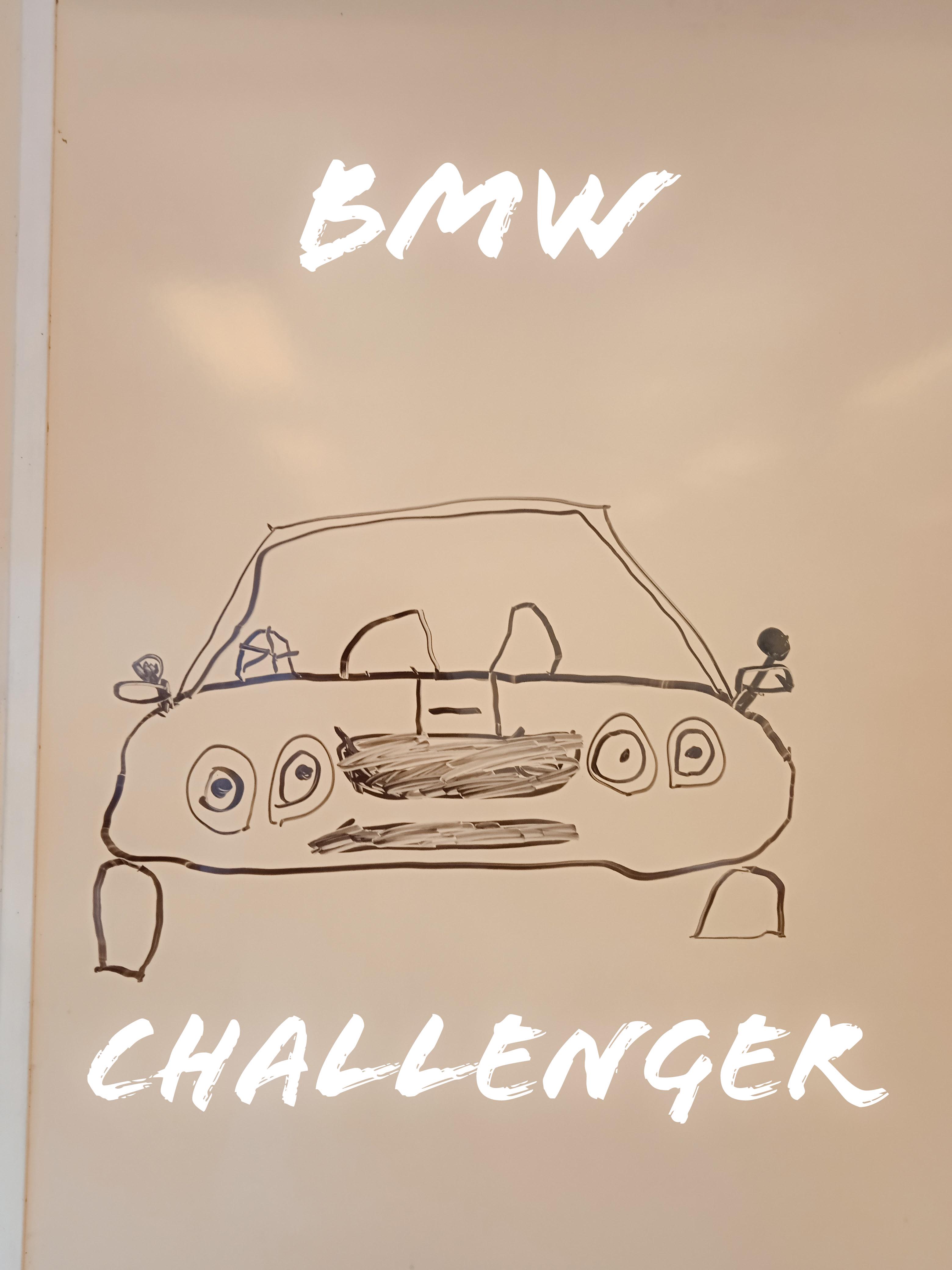 Tried to draw a Dodge challenger here is my horrible creation:
